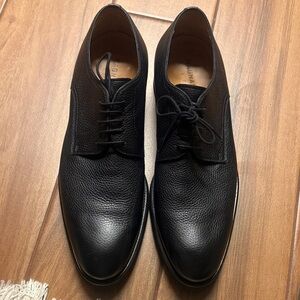 Magnanni Textured Black Leather Oxfords sz 12